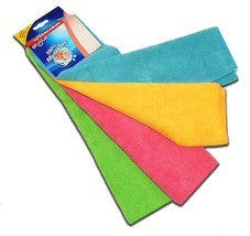 Vileda COLORS Microfiber cleaning rags towel cloths -4pc-FREE SHIPPING - £9.28 GBP