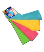 Vileda COLORS Microfiber cleaning rags towel cloths -4pc-FREE SHIPPING - £9.31 GBP