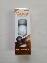 Titleist Velocity Golf Balls 3 Pack Sleeve White New In Box - $7.80