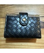 BLACK TRIFOLD WALLET WITH BACK ZIPPER COMPARTMENT - $12.86