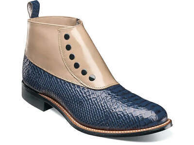 Stacy Adams Madison Spectator Spat Cap Toe Demi Boot Blue Multi 00109-460