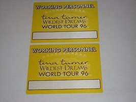 Tina Turner 2 Unused 1996 Concert Working Ticket Passes Pass Wild Dreams Tour V - £7.81 GBP