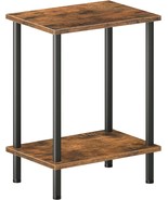 End Table, Small Side Table, Nightstand With 2-Layer Storage Shelves, So... - £28.30 GBP