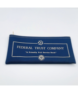 Federal Trust Company Full Service Bank Vintage Zip Bank Bag Talon Zipper - $376.79 MXN