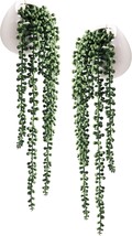 Tiita Artificial Succulents Hanging Plants, Faux String Of Pearls, Set Of 2 - £29.80 GBP