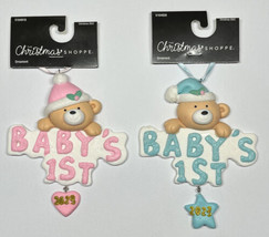 NWT Baby First Christmas Ornament Baby 1st Christmas Ornament 2023 Pink or Blue - £9.94 GBP