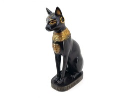 Veronese Design Black Egyptian Bastet Cat Figurine Vintage 2000 7 1/2&quot; Tall - £21.54 GBP