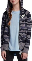 NIKE GIRL&#39;S GYM VINTAGE JDI CAMO ZIP UP HOODIE ASSORTED SIZES NEW AQ0604... - $19.99