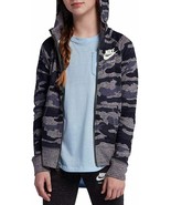 NIKE GIRL&#39;S GYM VINTAGE JDI CAMO ZIP UP HOODIE ASSORTED SIZES NEW AQ0604... - $377.73 MXN