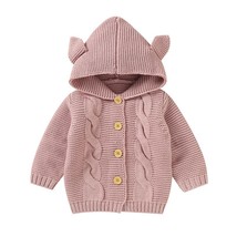 S toddler infant boys girls knitted outfit clothes cute kid baby hooded with ear winter thumb200
