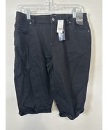 New York &amp; Co Soho Black Denim Curvy Bermuda Shorts Size 10 - $24.99