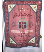 Country Farmhouse Sampler Pattern Wall Hanging Quilt  32.5”x43.5” - $12.00