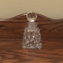 Small Cut Glass Perfume Bottle With Stopper - £31.79 GBP
