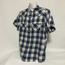 Ariat Men Shirt Large Plaid Hummer Retro Fit Pearl Snap Flannel Cowboy W... - $22.20