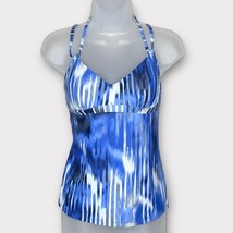 ATHLETA Wailea Scoop Strappy Tankini Top Swim Bathing Suit Size Small Bl... - £19.33 GBP
