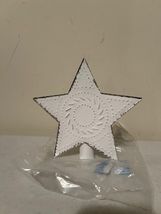 Rustic White Tin Star Tree Topper = SALE image 2