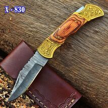 Best Folding Blade Knife Lock Blade Pocket Knife Wood Handle 112 Outdoor... - $27.72