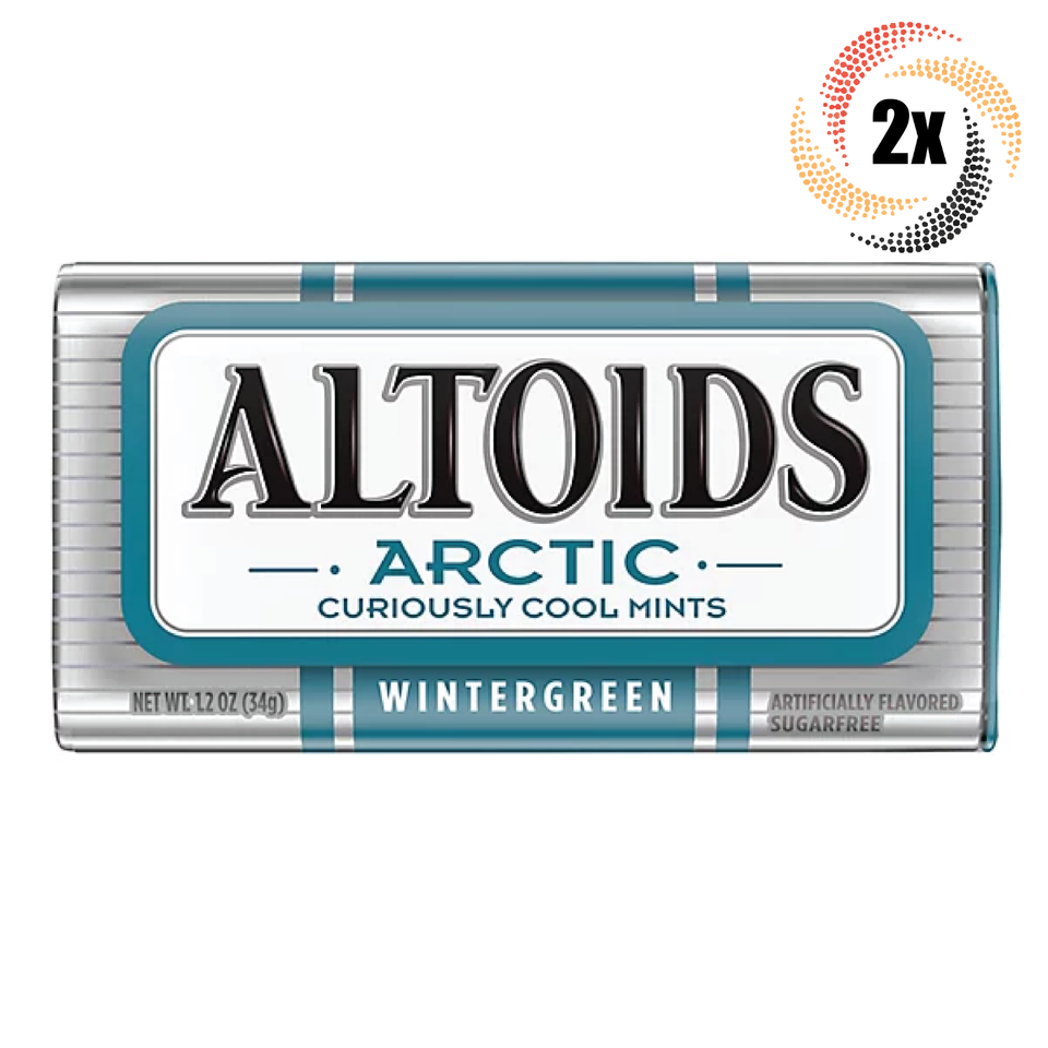 2x Tins Altoids Arctic Wintergreen Flavor Mints | 50 Per Tin | Fast Shipping - $11.11