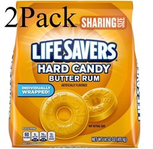 2 (pack) Life Savers Butter Rum Hard Candy Individually Wrapped, Sharing Size - £21.87 GBP