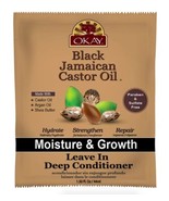 OKAY BLACK JAMAICAN CASTOR OIL MOISTURE &amp; GROWTH LEAVE IN DEEP CONDITION... - $2.29