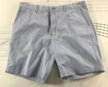 Peter Millar Shorts Mens 36 Blue Cotton Blend Above Knee Pockets Zip Fly - $26.72