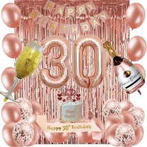 30Th Birthday Decorations For Women - Rose Gold 30 Birthday Decor For Her,Happy  - £25.57 GBP