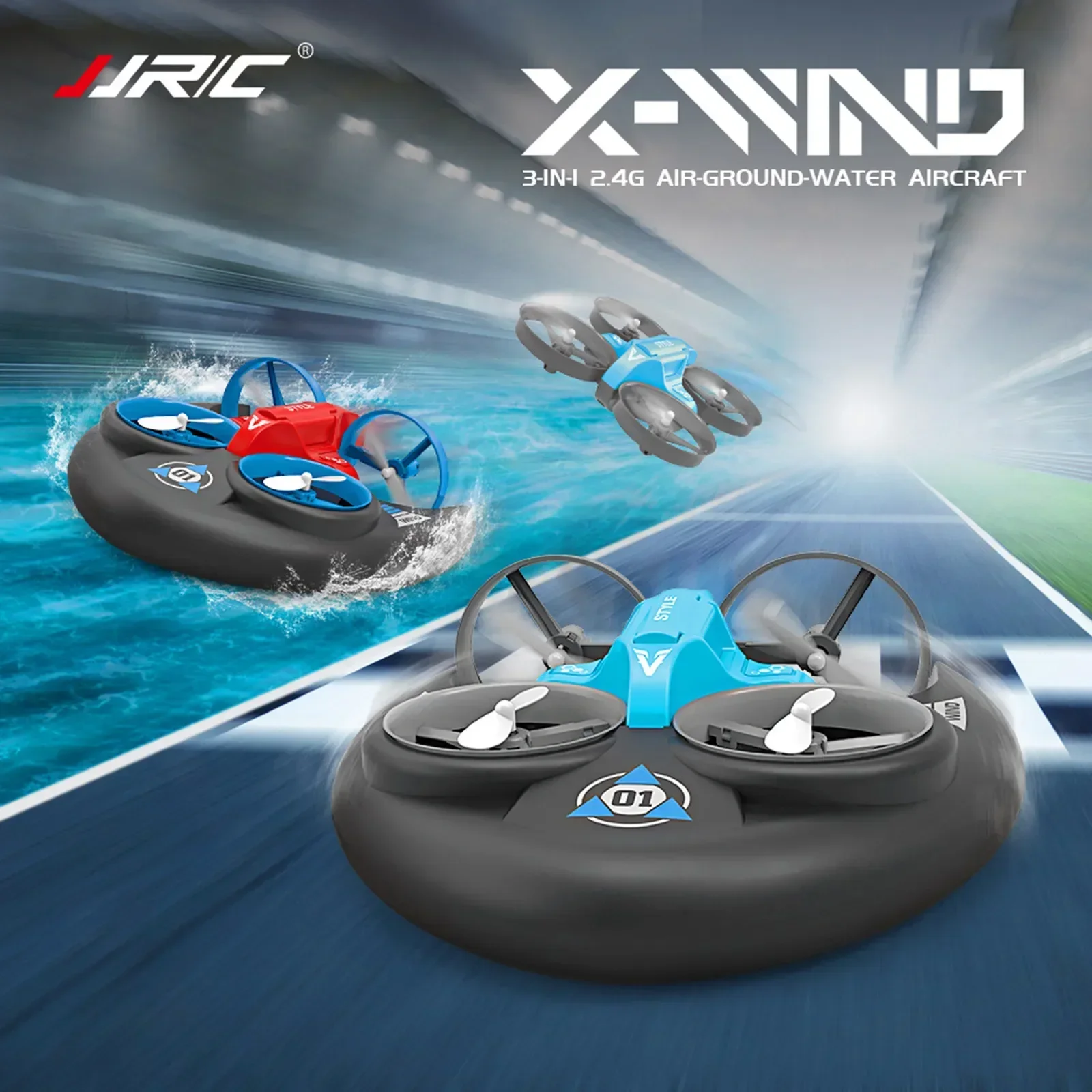 JJRC H101 2.4G Rc Water Land and Air Four Axis Flying Hovercraft Remote Contro - £30.55 GBP