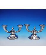 German .830 Silver Candlestick Pair 2-Light 4&quot; Tall x 6 1/2&quot; (#3284) - €222,57 EUR