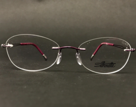 Silhouette Eyeglasses Frames 5227 40 6053 Shiny Purple Round Rimless 48-... - £120.79 GBP