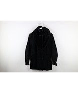 Vintage 90s Streetwear Womens Large Distressed Plush Collar Suede Leathe... - $148.87 CAD