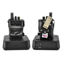 Unication G4 G5 Voice Pager Fire 2 Way Radio Black Leather Case Metal Belt Clip - £39.30 GBP