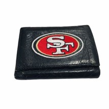 San Francisco 49ers NFL Team Logo Embroidered Leather TRIFOLD Wallet Worn Well - £22.67 GBP