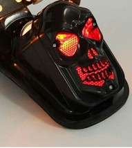 Custom Motorcycle LED Skull Tail Light - Rear Fender Mount - £32.35 GBP