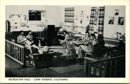 Vtg Postcard 1940s Camp Roberts California CA - Recreation Hall Unused - £4.69 GBP
