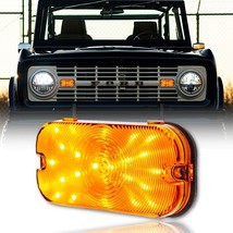 New Amber LED Park Turn Signal Light Lamp Bulb Lens for 66-67-68 Ford Bronco  - £30.19 GBP