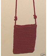 Ladies Vintage late 70&#39;s Crocheted Small Wine Evening Purse - £15.14 GBP