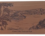 1984 Crater Lake Oregon OR Solid Redwood Novelty Postcard K13 - $10.84