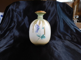 Turn Teplitz Bohemia Vase with Purple Flowers # 22710 - £68.39 GBP