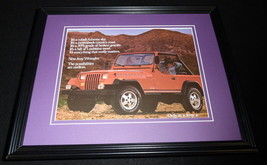 1986 Jeep Wrangler Framed 11x14 ORIGINAL Vintage Advertisement - $34.64