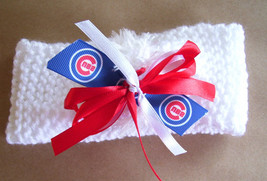 Chicago CUBS Handmade Baseball Baby Headband - £11.96 GBP
