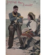 1908 Western AH Co Postcard - &quot;Sometimes Dear, I Wonder&quot; Man &amp; Woman - £4.84 GBP