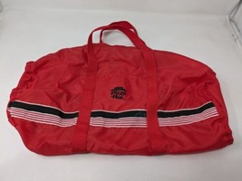 Vintage Pizza Hut Red Nylon Duffle Tote Bag 80s 1980s HOLE TEAR - £7.88 GBP