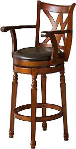 Christopher Knight Home Eclipse Armed Swivel Barstool, Chocolate Brown - £349.90 GBP