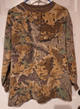 Vintage Ace Sportswear XL Fleece Lined Henley LS Advantage Camo  Made in... - £15.26 GBP
