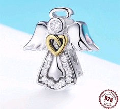 Angel simil pandora charms,angel for pandora,heart angel charm,gift char... - £19.32 GBP