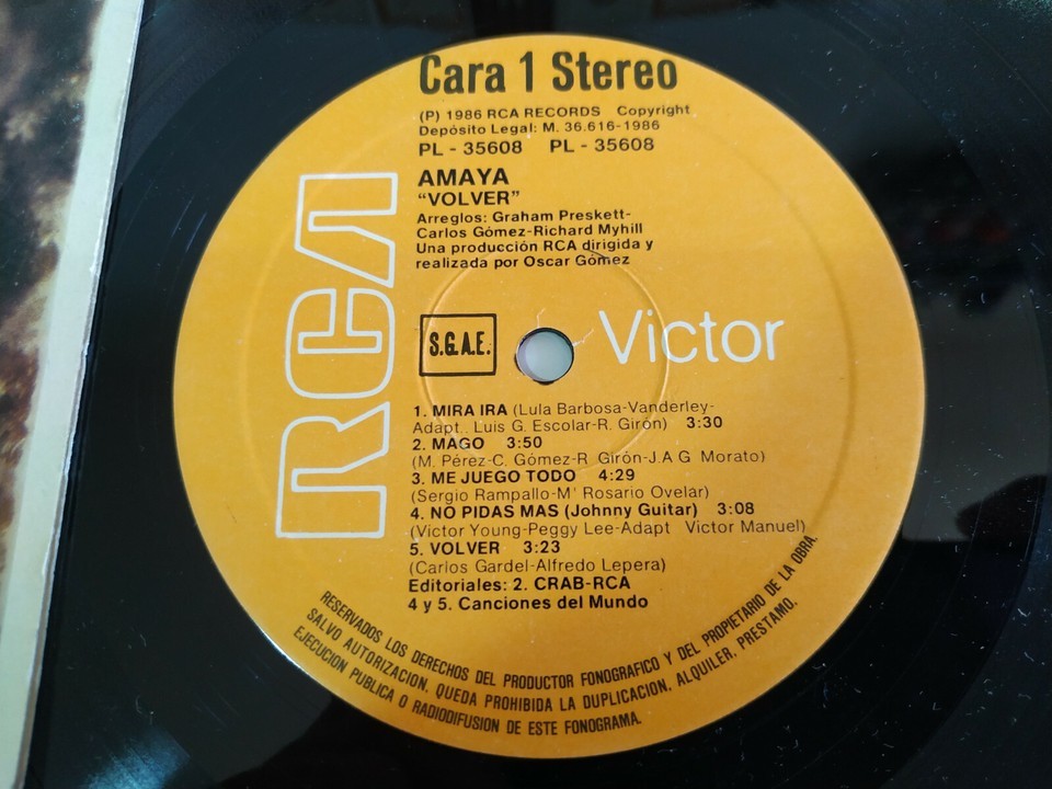 AMAYA URANGA - RETURN LP 12" VINYL MOCEDADES 1986 RCA VG/VG - 3T-
show origin... Item image 7