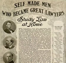 Sprague Correspondence Law School 1897 Advertisement Victorian Lincoln A... - $29.99