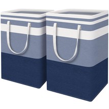 2-Pack Large Laundry Basket, Collapsible Laundry Hamper, Freestanding Wa... - £24.03 GBP