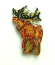 Deer Buck Pin Vintage Enamel Lapel from the 80&#39;s Hat Tac - £3.43 GBP