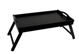 Black rustic tray, Wooden coffee table, Breakfast table, bed tray, Lapto... - £70.77 GBP